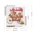 thumbnail image 2 of Pintura De Diamante 5D DIY Taladro Redondo Completo Tienda De Postres Carro Decoración 30x30cm Rosa, 2 of 9