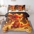 thumbnail image 1 of YST Cartoon Dragon Comforter Set, Mysterious Animal Theme, 7-Piece Bed in a Bag, Polyester, King Size (1 Count), 1 of 5