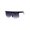 Black Smoke, variant on Futuristic Flat Top Half Rim Sport Mob Shield Sunglasses Black Smoke