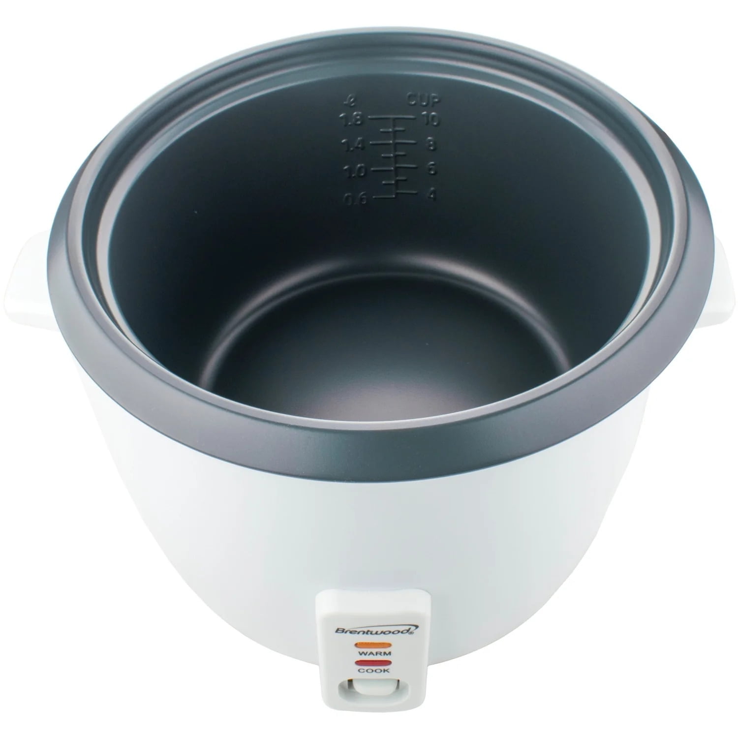 Brentwood TS-380S 10-Cup Uncooked/20-Cup Cooked Rice Cooker and Food Steamer, White