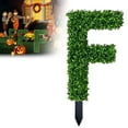 thumbnail image 2 of 3D Boxwood Word Wall Decor - Artificial Letter Bush with Ground Spike for Outdoor, Halloween Front Door Wreath Alternative, Year-Round Porch & Garden Decoration, 2 of 5