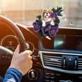thumbnail image 3 of HBBKVI Fall Decor Rose Series Dog Car Pendant Flat Decoration New Car Rearview Mirror Decoration, 3 of 4