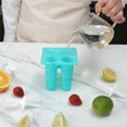 thumbnail image 2 of Round Silicone Ice Pop Molds-4 Teal, 2 of 4