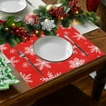 thumbnail image 3 of Wadada Christmas Placemats Table Placemats Plastic Seasonal Table Mats Decoration Washable Red Winter Xmas Holiday Placemats Decoration for Kids Home Kitchen Dining Room Housewarming Gifts, 3 of 6