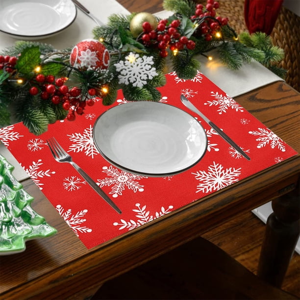 pstuiky Tapete aislante para decoración de mesa navideña antideslizante impermeable y para cocina y comedor