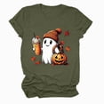 thumbnail image 4 of TOWED22 Halloween Shirt for Women Funny Ghost Costume Tshirts Halloween Short Sleeve Graphic Tee Tops(AG,L), 4 of 6
