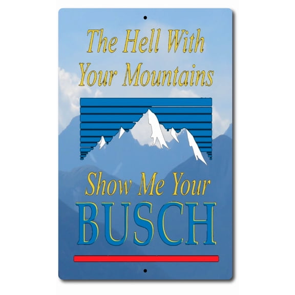 Show Me Your Bush Beer Tin Sign – Funny Man Cave Bar Decor
