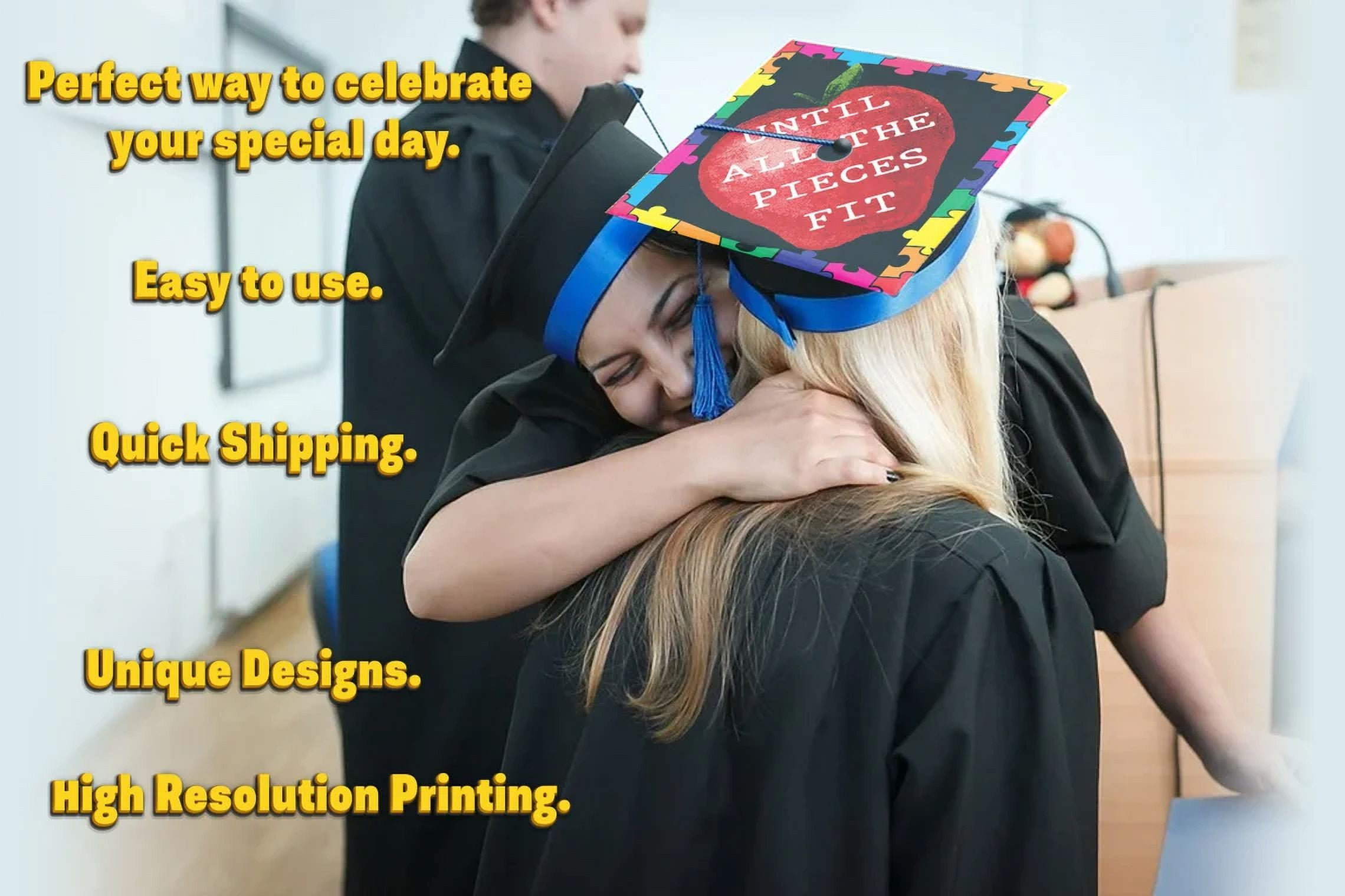 Until The Pieces Fit, Future Teacher, Education, Motivational Quote, Graduation Cap Topper Decoration, Graduation Gift