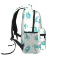 thumbnail image 3 of Zufioo Turtle Print Casual Student Backpack, Adjustable Shoulder Straps Multi-Function Multi-Pocket Sports Bag Travel Backpack, Unisex-One Size, 3 of 5