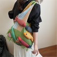 thumbnail image 3 of JKCCZLL Knitted Beach Shoulder Bag for Women 3D Fish Bohemian Tote Versatile Purse Soft Hobo Handbag for Summer Vacation 2026,A Green,outdoor, 3 of 7