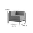 thumbnail image 5 of BizChair Hercules Imagination Series Contemporary Gray Leathersoft Left Corner Chair with Encasing Frame, 5 of 9
