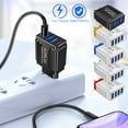 thumbnail image 4 of TOPRenddon 4 Port USB Wall Charger 3.1A Fast Charging | QC3.0 Multi Port Power Adapter | Compact Travel Charger for iPhone Samsung iPad | US Plug, 4 of 4