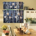 thumbnail image 2 of Rustic Kitchen Curtains and Valances Set - 3 Piece Kitchen Curtains 36 Inch Length Sets with Valance for Windows Butterfly Daisy American Country Farm, 2 of 4