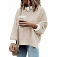 thumbnail image 2 of SOMER Oversized Sweater for Women Long Sleeve Batwing Colorblock Striped Casual Loose Pullover Fall 2025, 2 of 6