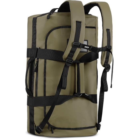 Water Resistant Convertible Backpack Duffel Bag 90 L Dark Green