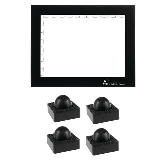 Acurit Light Tracing Tablet for Artist, Cartoonist, Animation, Drawing, Sketching- Adjustable LED Brightness Levels - Includes Upsyde Leaning Angle Pucks - Tablet Size 11-5/8" x 15"