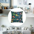 thumbnail image 4 of Tropical Animals Fruit Alphabet Letters from A to Z Blue Green Set of 2 Square 16X16 inch Throw Pillow Cover Double-Sided Printed, Pillow Cases Cushion Covers for Home Office Decor, 4 of 7