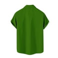 thumbnail image 4 of cllios Mens St.Patrick's Day Shirts 3D Printed Irish Shamrock Hawaiian Button Down Shirt Short Sleeve Bowling Tshirts Summer Holiday Beach Shirt Tops, 4 of 4