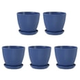 thumbnail image 1 of Mosiee 5Pcs Plant Pots Plastic Flower Pots For Succulents Cuttings 6Inch Pots Flower Plant Container Garden Rools Parts, 1 of 9