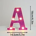 thumbnail image 3 of 16cm Purple Letter Lights DIY Luminous Number Lamp Battery 6.3in Power Plastic for Mariage Birthday Party Home Fashion Decor (C,16cm-purple), 3 of 7