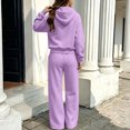 thumbnail image 4 of Rhythmode Children's 2 Piece Fleece Zip Up Hoodie Set Wide Leg Sweatpants Kids Winter Casual Activewear Tracksuit Outfit, 4 of 9