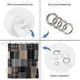 thumbnail image 3 of Gray Gingham Shower Curtain Set - Small 36" x 72" Washable Bathtub Curtain with 12 Hooks, Abstract Buffalo Plaid Solid Color Patchwork Waterproof Fabric Stall Shower Curtains for Bathroom Décor, 3 of 8