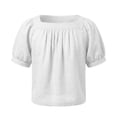 thumbnail image 2 of Blusa Quarry para Dama, Manga Peplum Blanco Talla M, 2 of 4