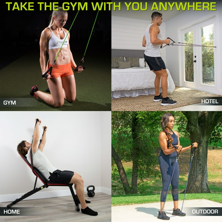 ProsourceFit Single Stackable Resistance Bands with Door Anchor and Exercise Guide 5 50 lb