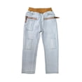 thumbnail image 3 of SHTXOZHI Boys Girls Jeans Kids Elastic Waisted Baggy Denim Pants Toddler Streetwear Trousers with Pockes, 3 of 7