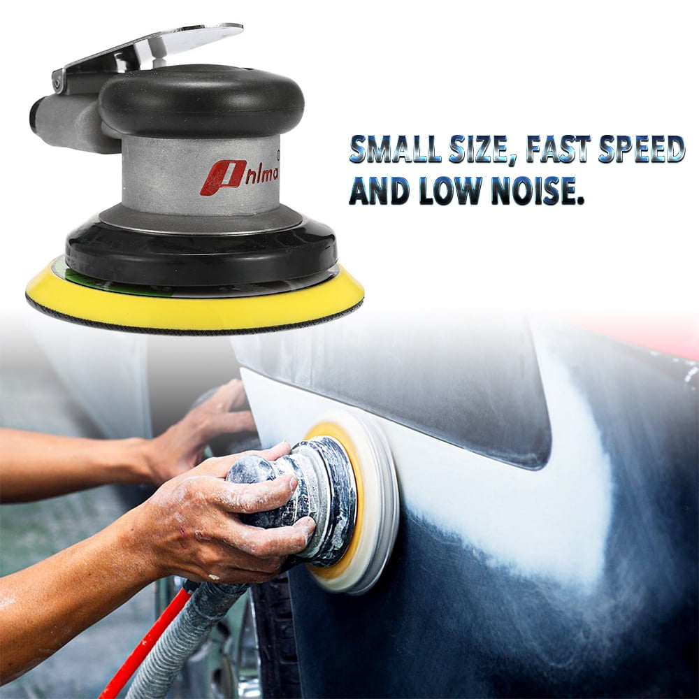 Polishing Machine Sander 5 Pneumatic Tools Polishing Machine 5 Inch Round Polished Grinding Hand Tool Air Sander Sandpaper Random Orbital Grinder