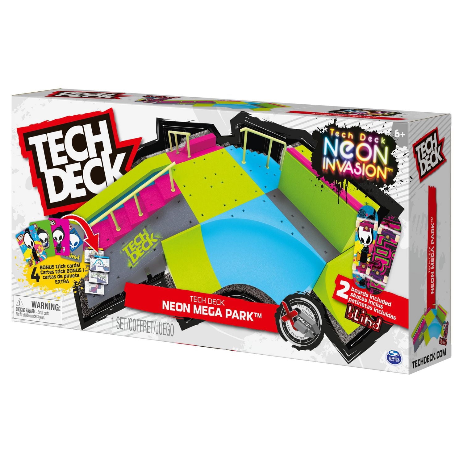 Tech Deck, Neon Mega Park X-Connect Creator, Glow-In-The-Dark