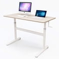 thumbnail image 1 of Win Up Time Bureau Debout Réglable en Hauteur - Bureau d'Ordinateur Réglable, Cadre et Plateau de Bureau Assis-Debout, Bureau Manuel Debout, Idéal pour Bureau et Maison, 48 x 24 Pouces [120 x 60 cm] Blanc, 1 of 5