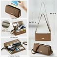 thumbnail image 4 of ShieldPlus RFID Crossbody Wallet Wristlet Purse with Phone Pocket for Women Men,Brown, 4 of 9