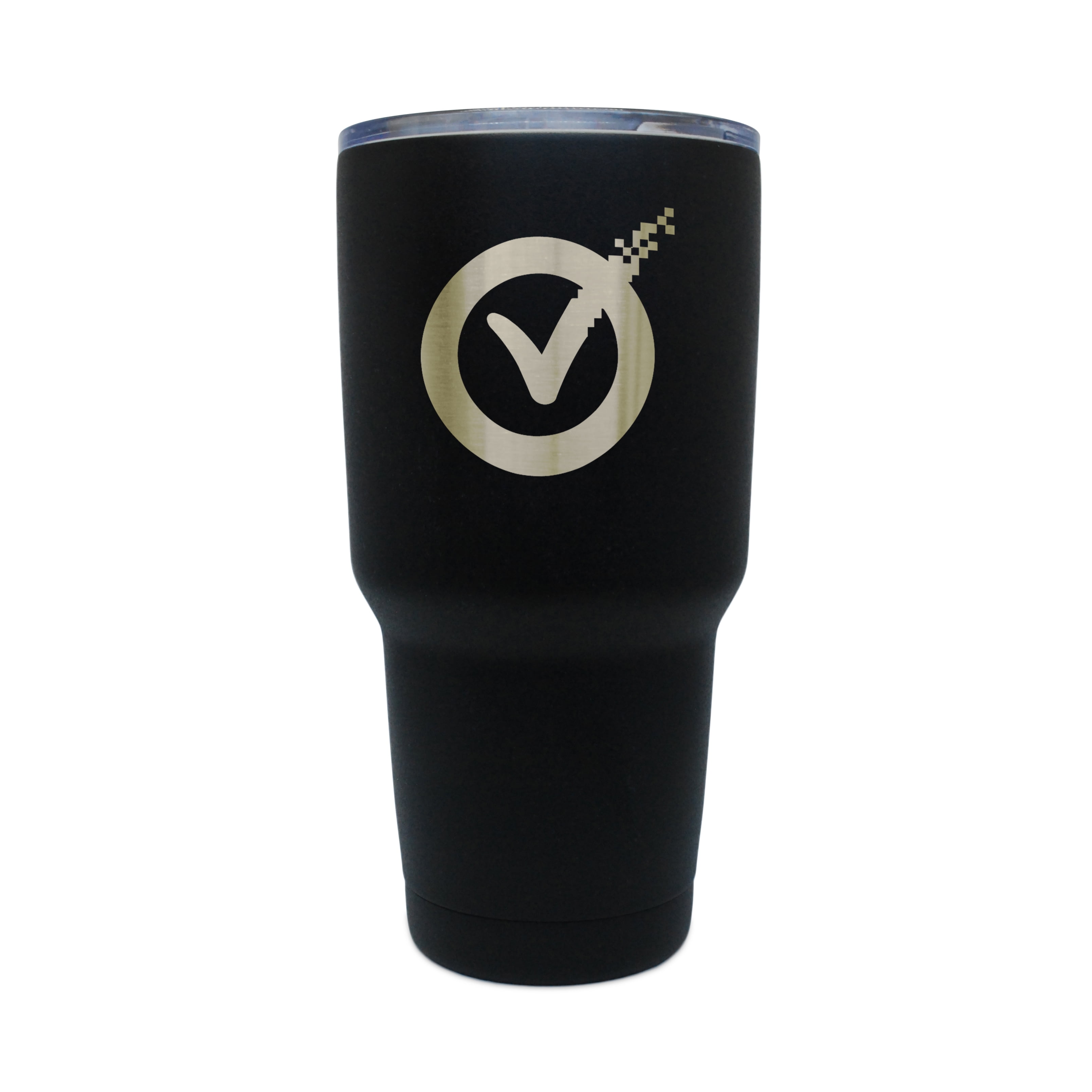 Symantec Black Stainless Steel Tumbler, 30 Oz Insulated Tumbler, Laser Etched In Usa by BigSpool Distributors