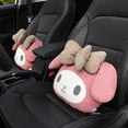 thumbnail image 5 of Lindo reposacabezas de coche Kuromi de Sanrio, funda de cinturón de seguridad para asiento trasero, cojín de peluche estilo japonés Kawaii My Melody, decoración para coche, regalos, 5 of 5