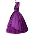 thumbnail image 4 of Women’s Bearded Lady Circus Dress – Deluxe Purple Outfit for Stage Performance and Themed Events, 4 of 7