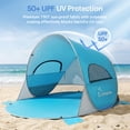thumbnail image 3 of WolfWise UPF 50+ Easy Pop Up 2-3 Person Beach Tent Sport Umbrella Instant Sun Shelter Tent Sun Shade Canopy, Blue, 3 of 8