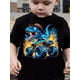 thumbnail image 1 of Boys' TX0630 Dinosaur & Monster Truck Graphic Tee - Cool, Casual Black Short Sleeve T-Shirt with Vibrant Flame Design, 100% Cotton, Machine Washable for Spring/Summer Fun, 1 of 6