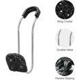 thumbnail image 2 of Gancho para reposacabezas de coche negro, accesorios para automóvil con brillantes, gancho de metal para reposacabezas de asiento trasero GM con diamantes de imitación, 2 of 5