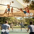 thumbnail image 3 of Ataucjin 17FT Wide Pickleball & Badminton Net Set for Backyard, 2-in-1 Portable/Foldable Badminton Set with Height Adjustable Net, Outdoor Training Net for for Tennis Volleyball, 3 of 8
