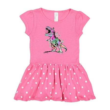 

Inktastic Graffiti Paint Splatter T-Rex Gift Baby Girl Dress