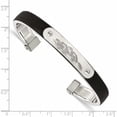 thumbnail image 4 of Stainless Steel Polished With Black Rubber Laser Etched Dragon Bangle Made In China -Jewelry By Sweet Pea, 4 of 7