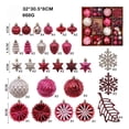 thumbnail image 2 of Dmlowu 62Pcs Shatterproof Christmas Ball Ornaments, Champagne Gold Christmas Ornaments with Snowflake Pinecone Leaf Pendants, Holiday Party Garland Christmas Tree Decorations, 2 of 8