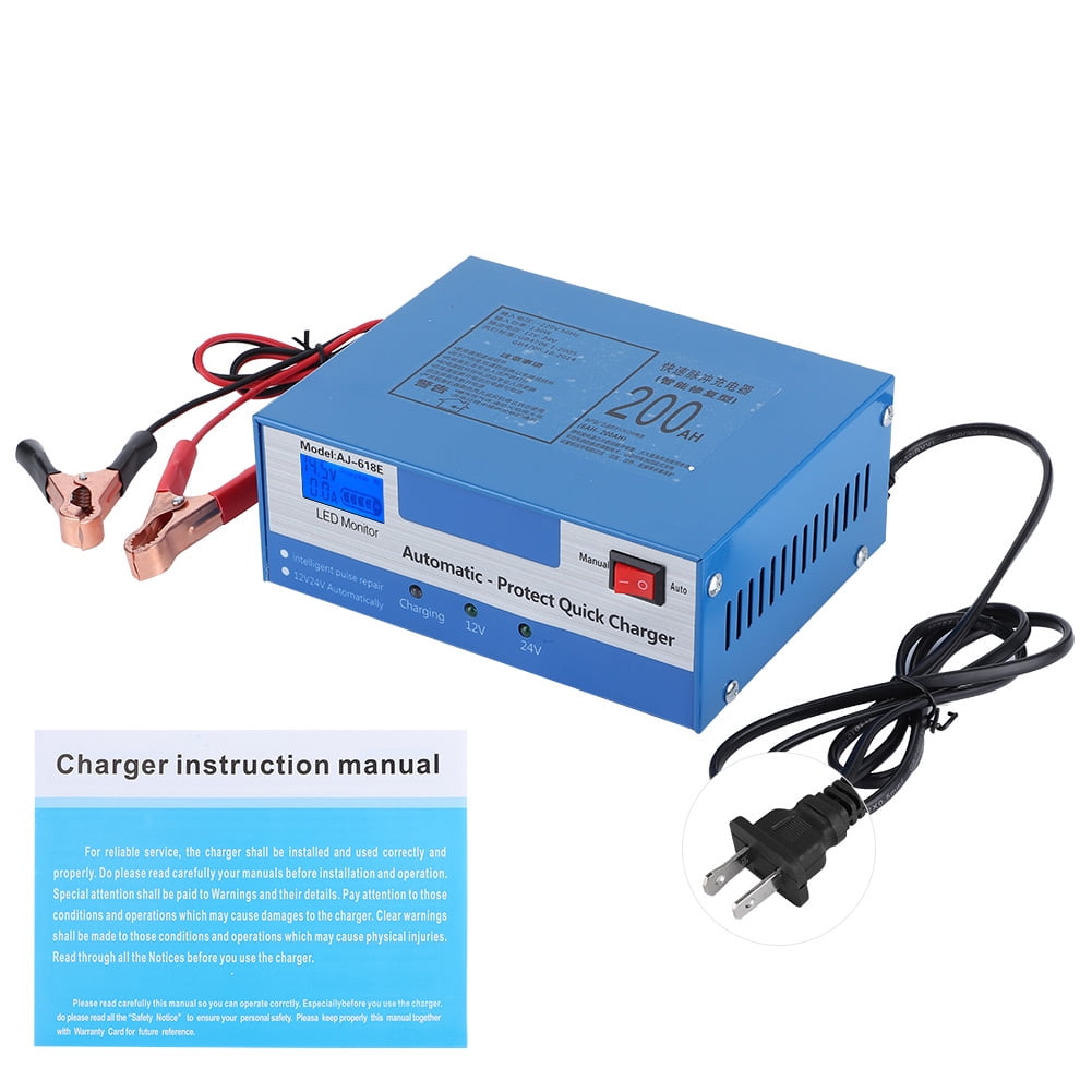 12V Lead‑Acid Storage Battery Charger Jump Starter Pulse Repair Universal for Car( 150250V )