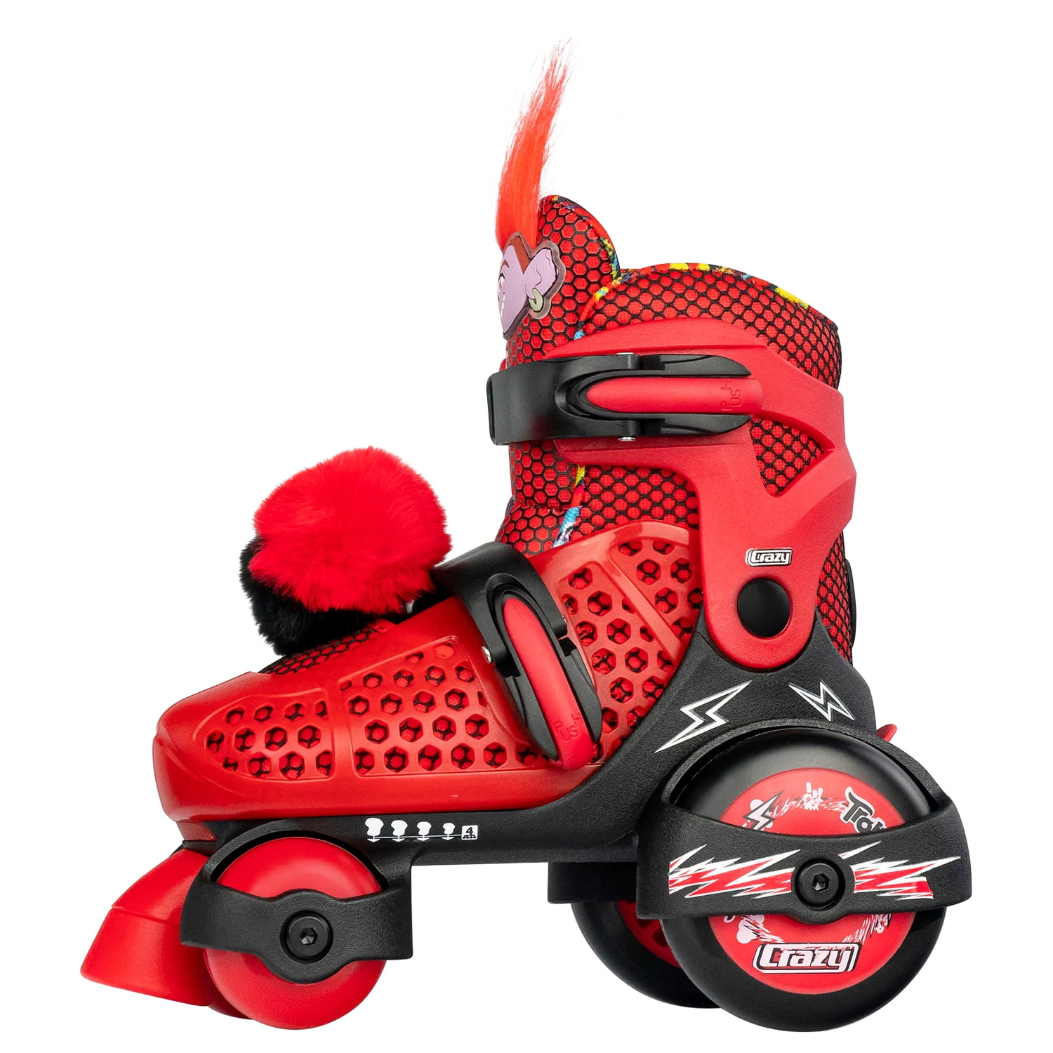 Crazy Skates Trolls Klip Klop Size Adjustable Roller Skates - Featuring Poppy or Barb from TROLLS