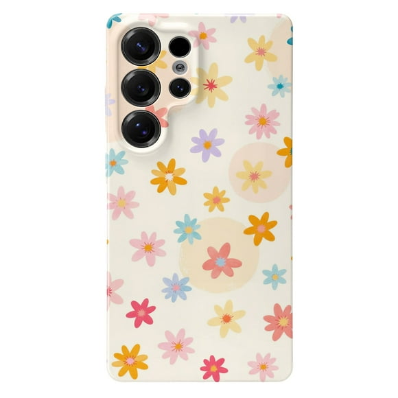 SKLYDDI Funda para Galaxy S25 Ultra con Diseño Floral Estético