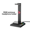 thumbnail image 2 of Soporte para auriculares RGB Escritorio USB para juegos Auriculares Rack de almacenamiento de auriculares con puerto de carga tipo C Accesorios para computadora kenally EL004772-00B, 2 of 2