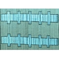 thumbnail image 1 of Ahgly Company Indoor Rectangle Abstract Light Blue Modern Area Rugs, 6' x 9', 1 of 4