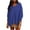 Blue, variant on ATOYSOY Women's V Neck Sweatshirts Loose Ruffle Tops Solid Color Pullover Casual Iregular Shirts Outwear 3/4 Sleeve Tees Fall Winter Fashion Green L