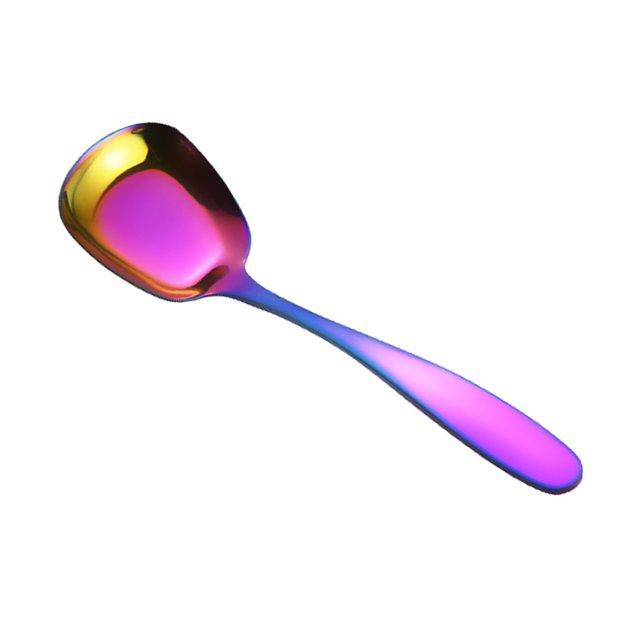 Noble Stainless Steel Spoon Cutlery Tableware Eating Utensils for Dessert (Colorful Large Size)
